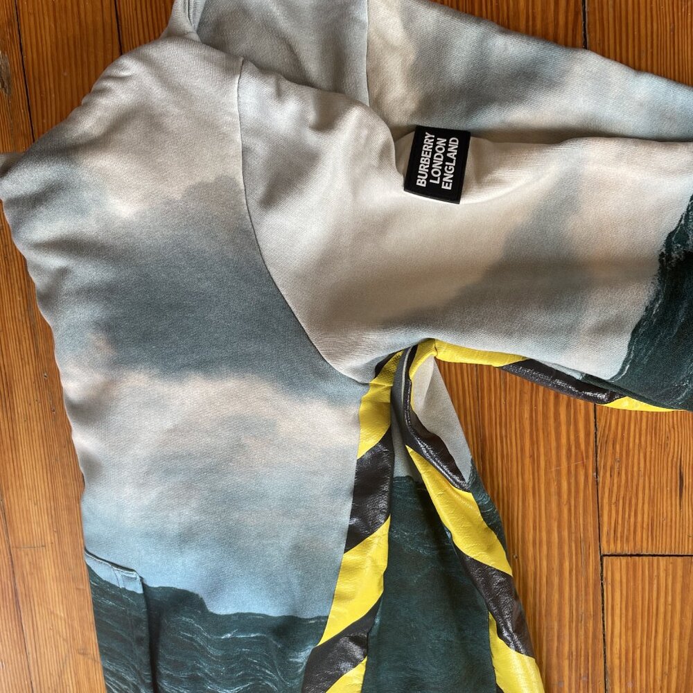 Burberry Men's Sea Print Tape Cotton Hoodie - Picture 3 of 6